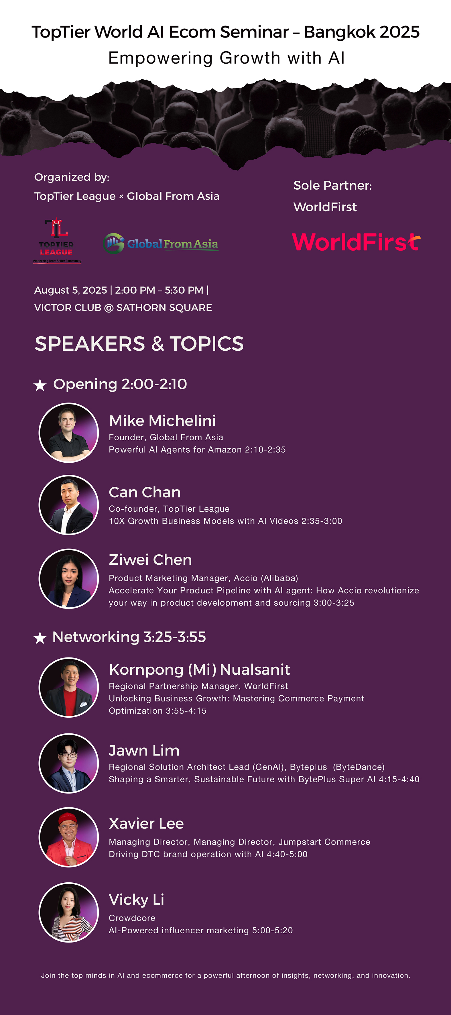TopTier World AI Ecom Seminar Bangkok 2025